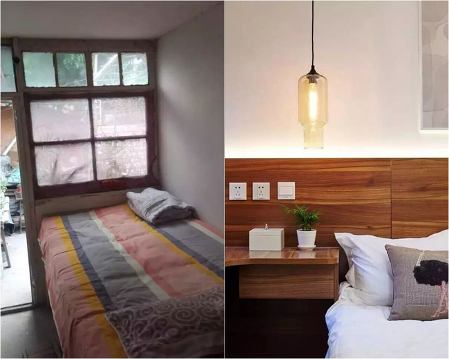 Phòng ngủ trước và sau khi cải tạo