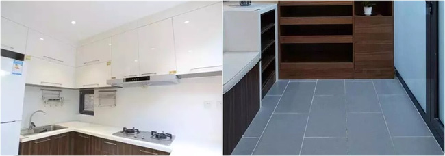 Phòng bếp ngăn nắp, rộng rãi nhờ khéo sử dụng màu trắng